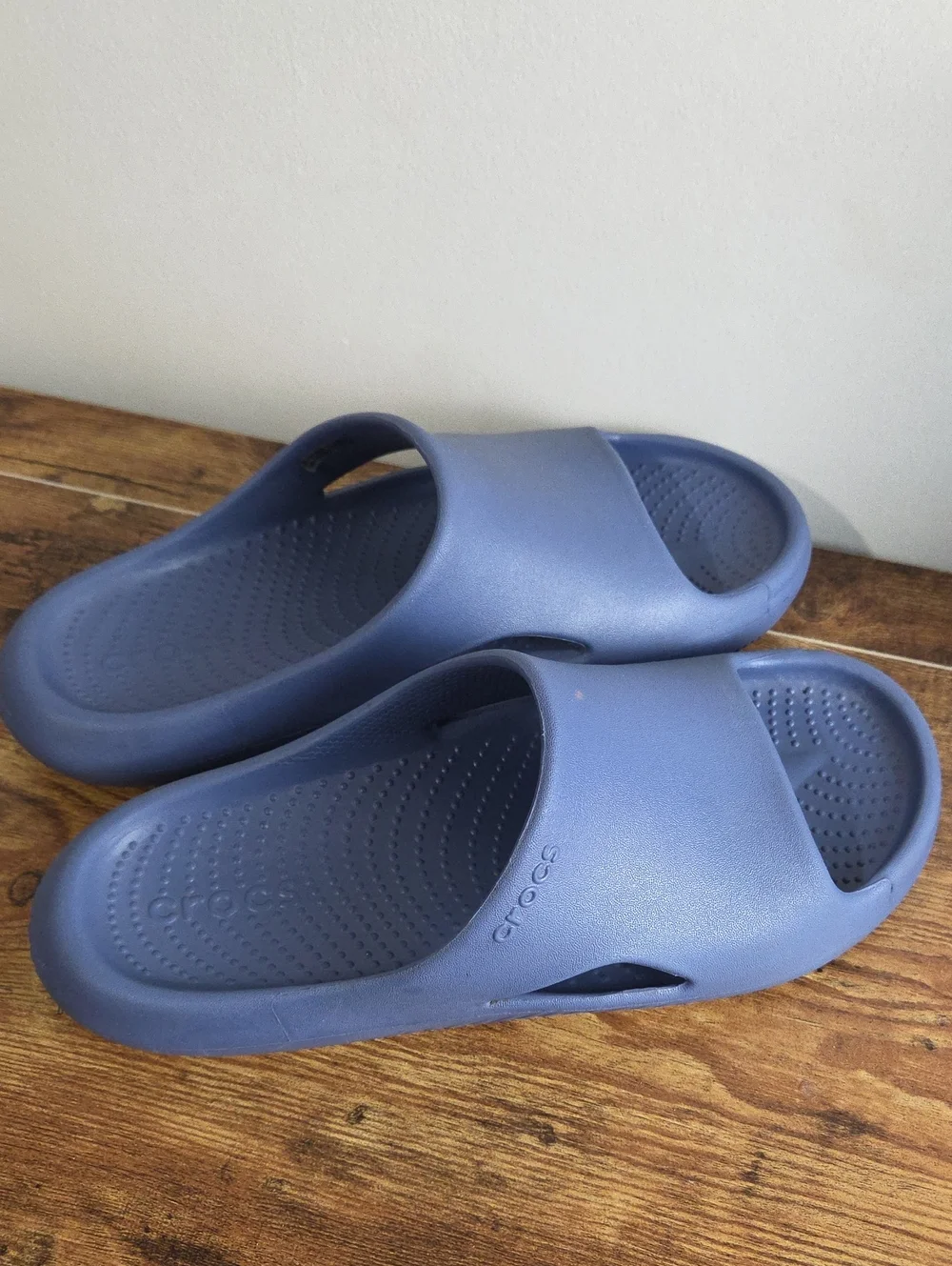 Crocs Men Blue Mellow Recovery Slides Sz 11 Slip-On Casual Comfy Coastal Leisure